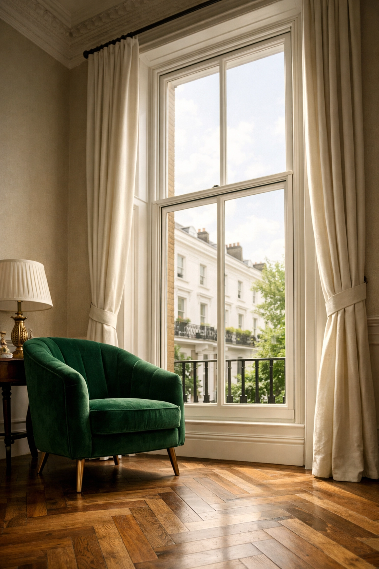 Secondary glazing installed in Victorian sash window