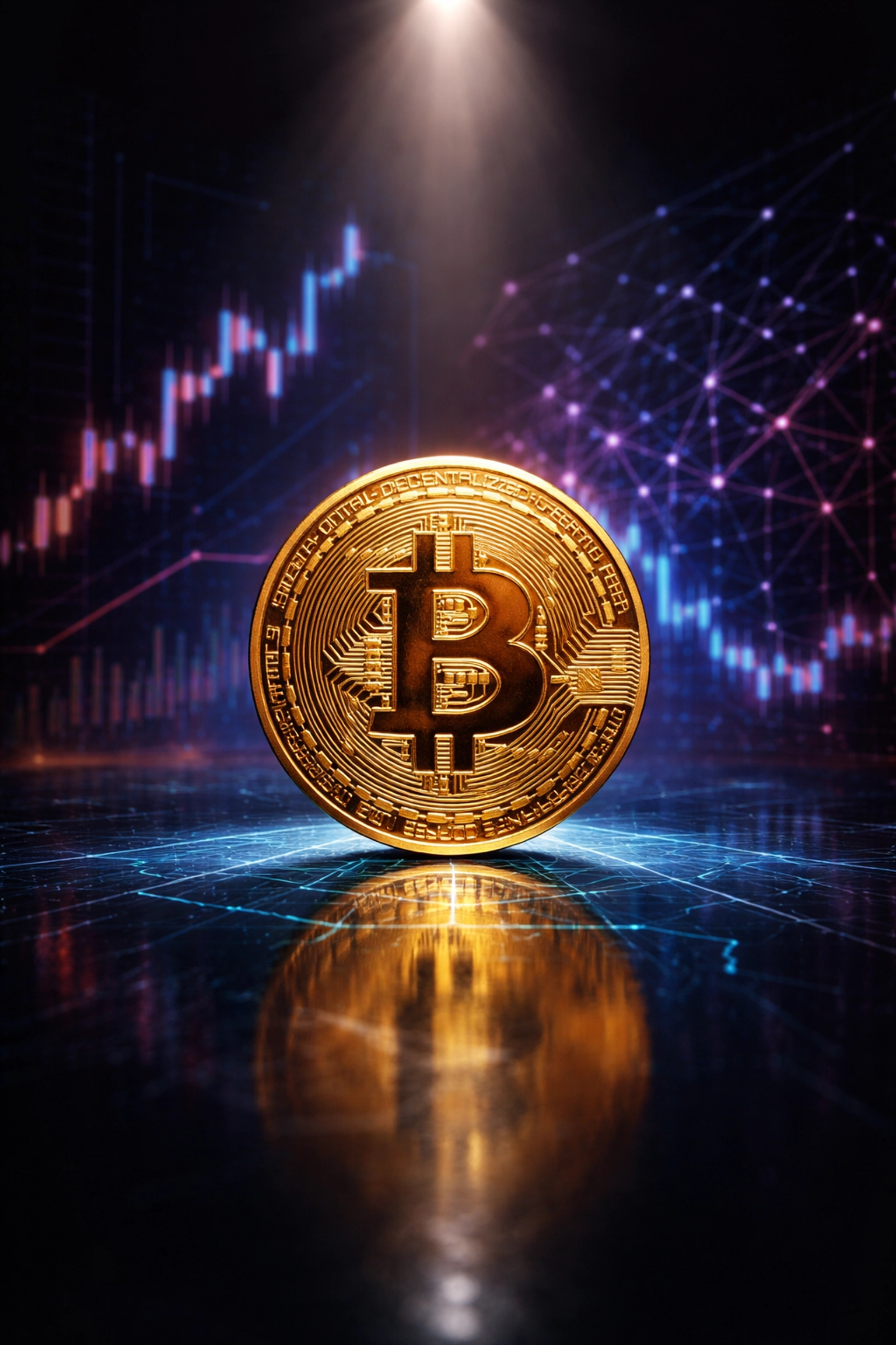 Golden Bitcoin coin symbolizing institutional cryptocurrency diversification and digital asset strategy