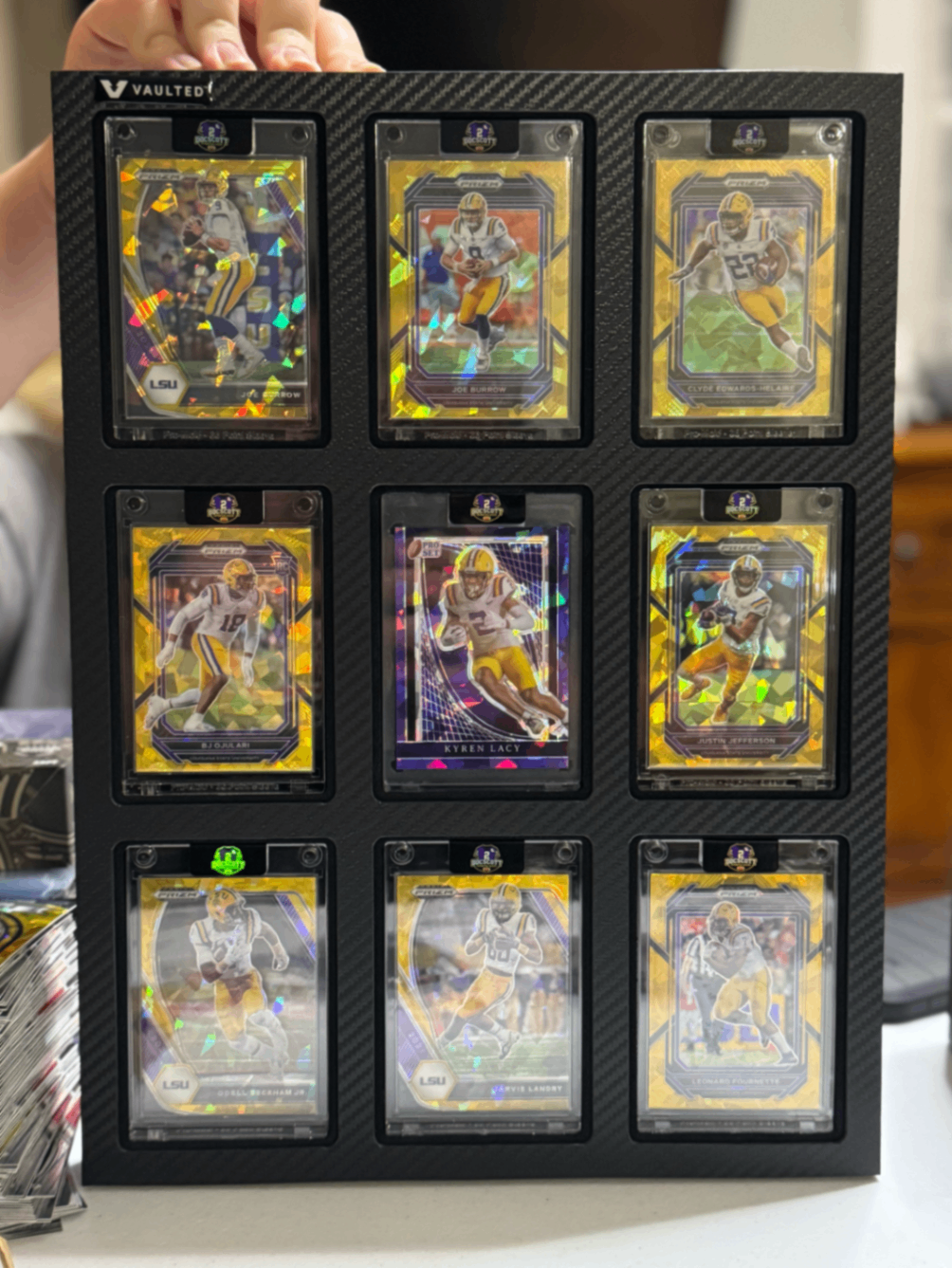 LSU Tigers Football Card Vault Display