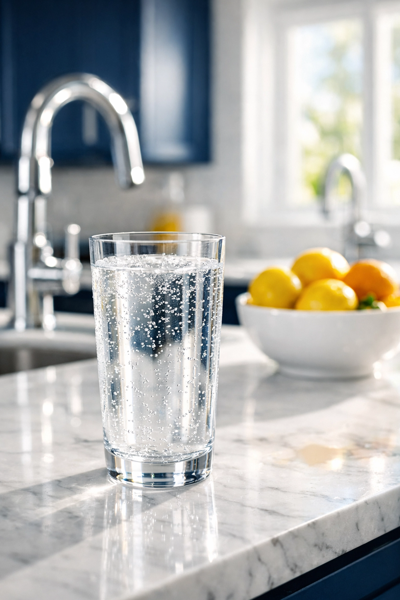 5 Proven Reasons You Need Florida Whole-Home Water Filtration for Quality Water 4 Pure, clear water in a modern kitchen from a Florida whole-home water filtration system.