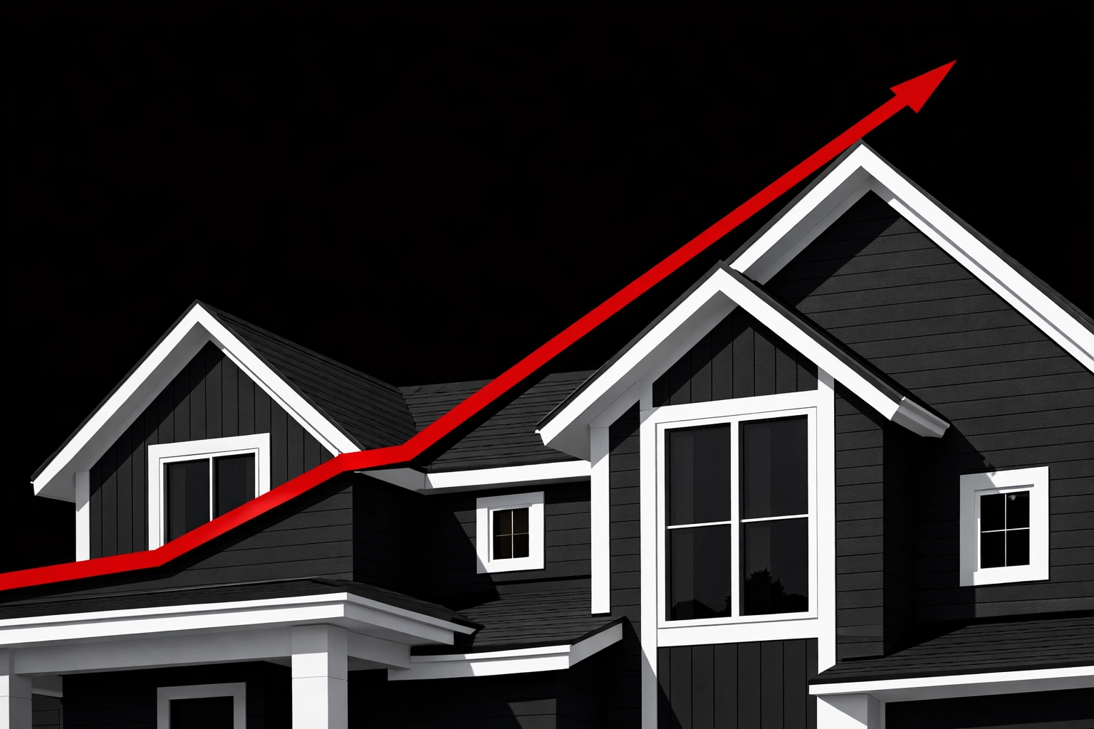Modern Chattanooga home with premium charcoal siding and white trim showing increased property value.