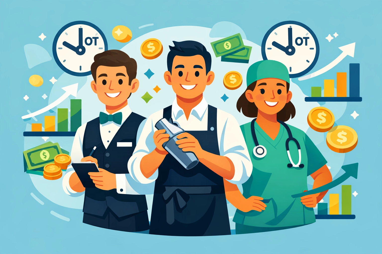 Service workers benefiting from new tips and overtime tax deductions