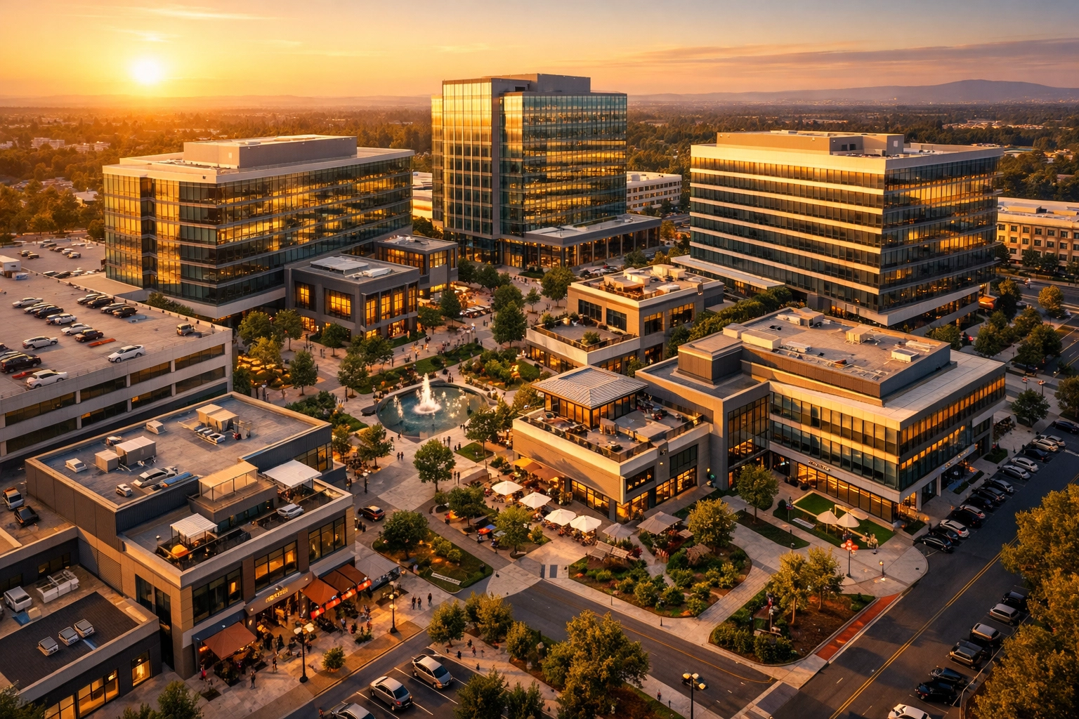 Modern commercial real estate portfolio properties for institutional investors