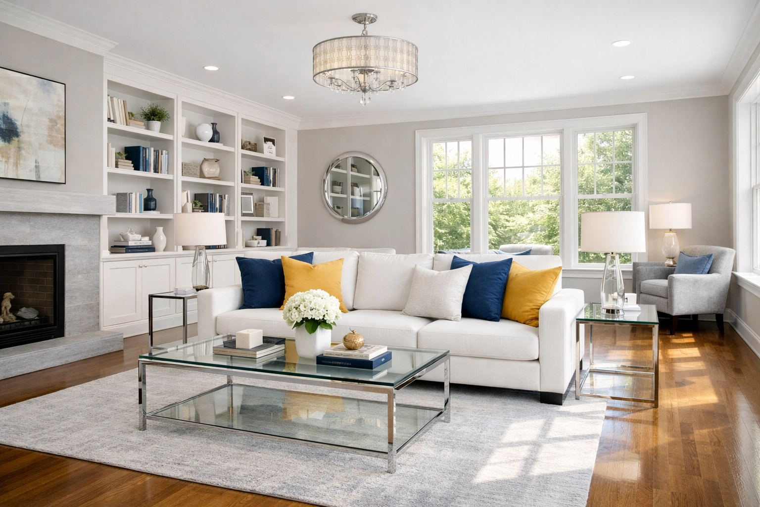 A bright, decluttered Franklin living room prepared for an expert deep cleaning Franklin session.