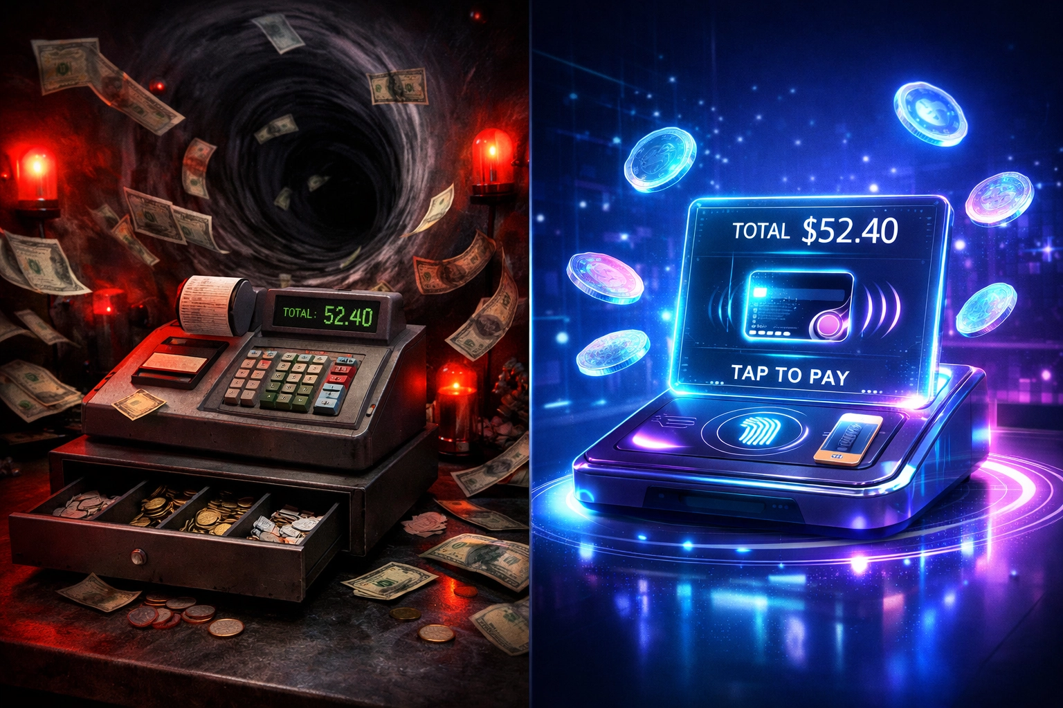 Traditional POS fees draining merchant revenue compared to low-cost Web3 blockchain payment system