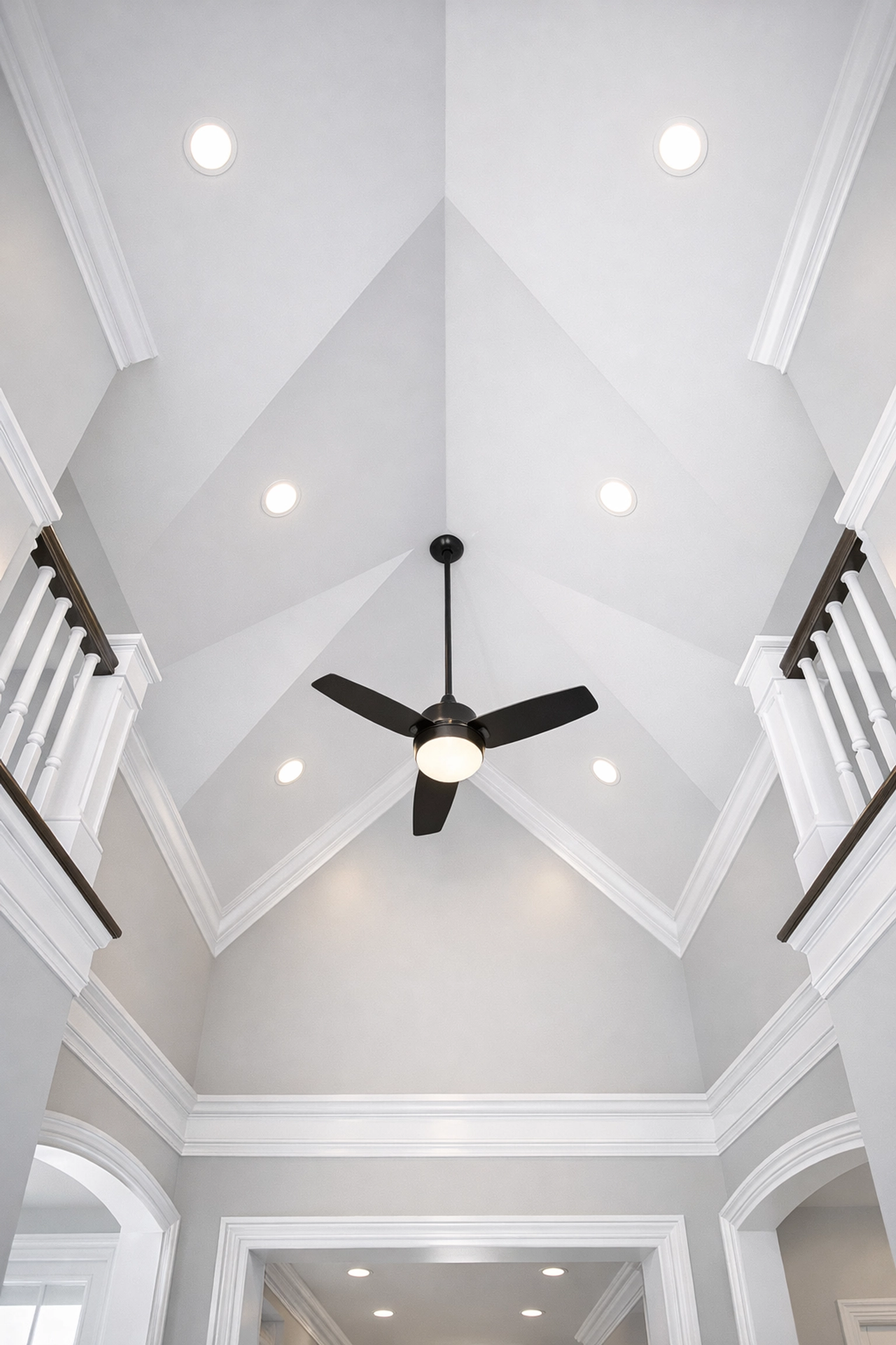 Spotless ceiling and light fixtures after a professional post-construction cleaning Northborough.