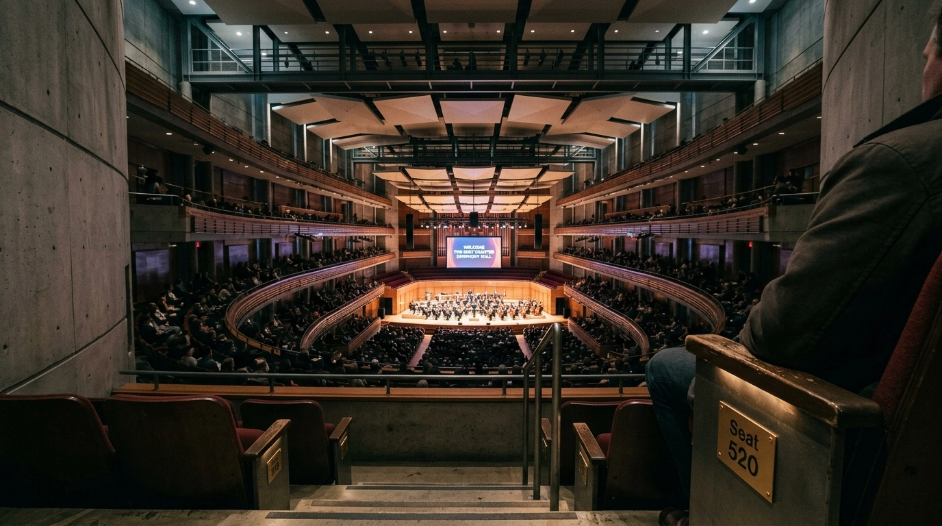 The view from the balcony, proving that every seat in the house is the best seat.