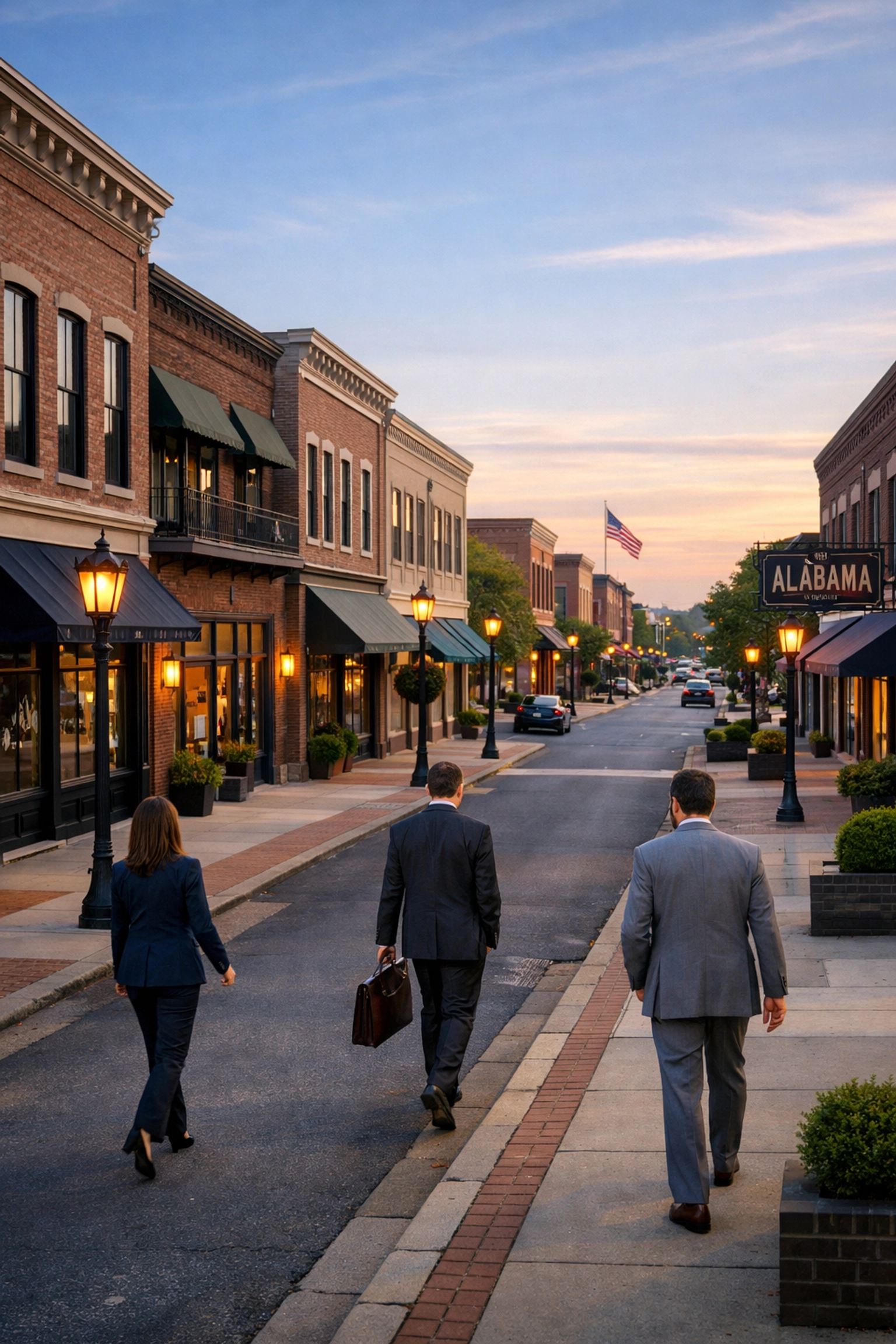 Alabama commercial business district representing local entrepreneurial opportunities