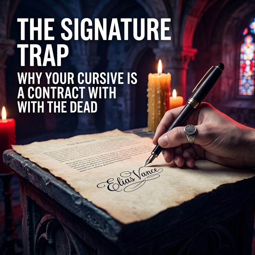 [HERO] The Signature Trap: Why Your Cursive is a Contract with the Dead