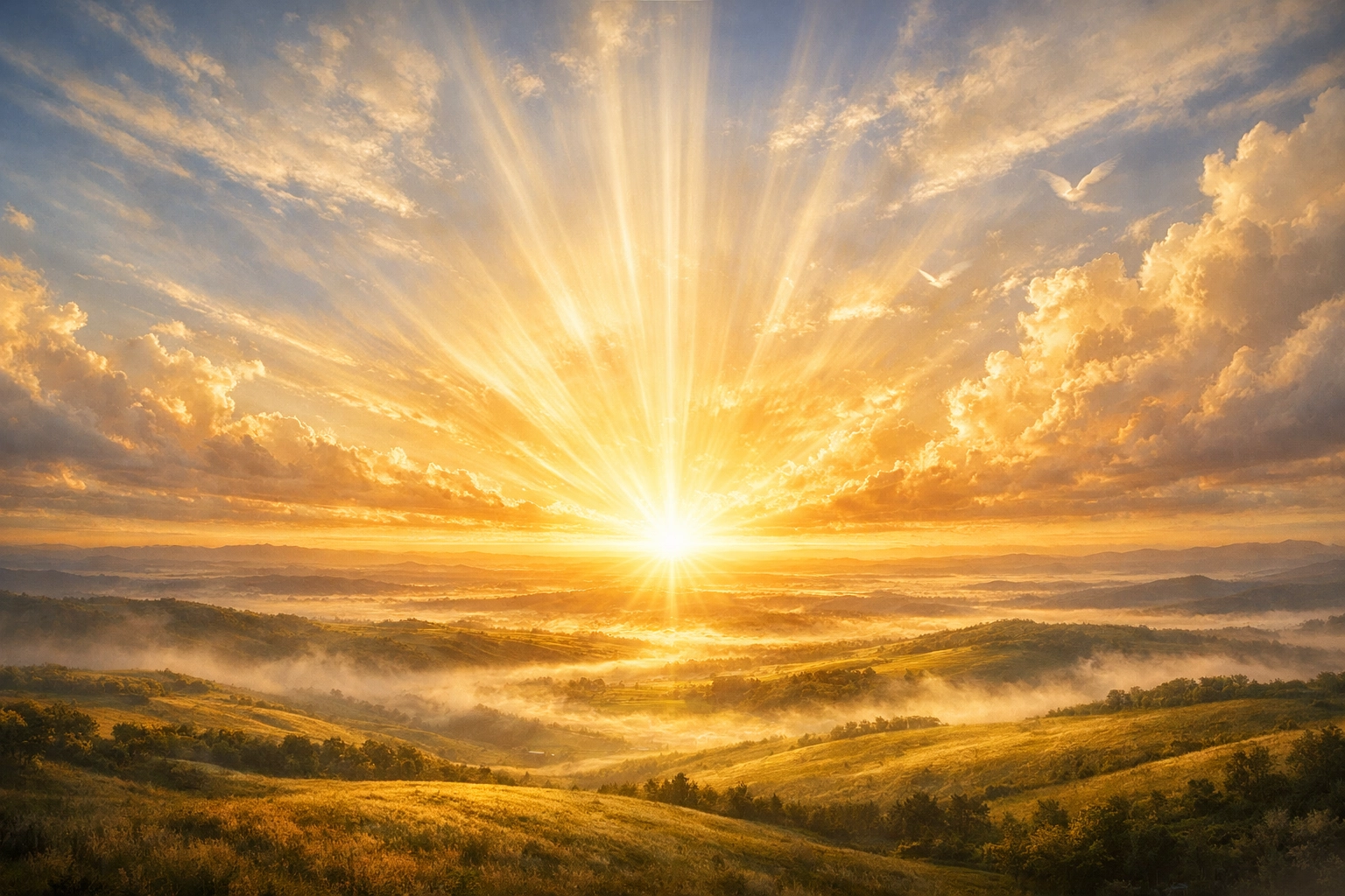 A peaceful dawn horizon symbolizing the unlimited access and global reach of God’s Kingdom without borders.