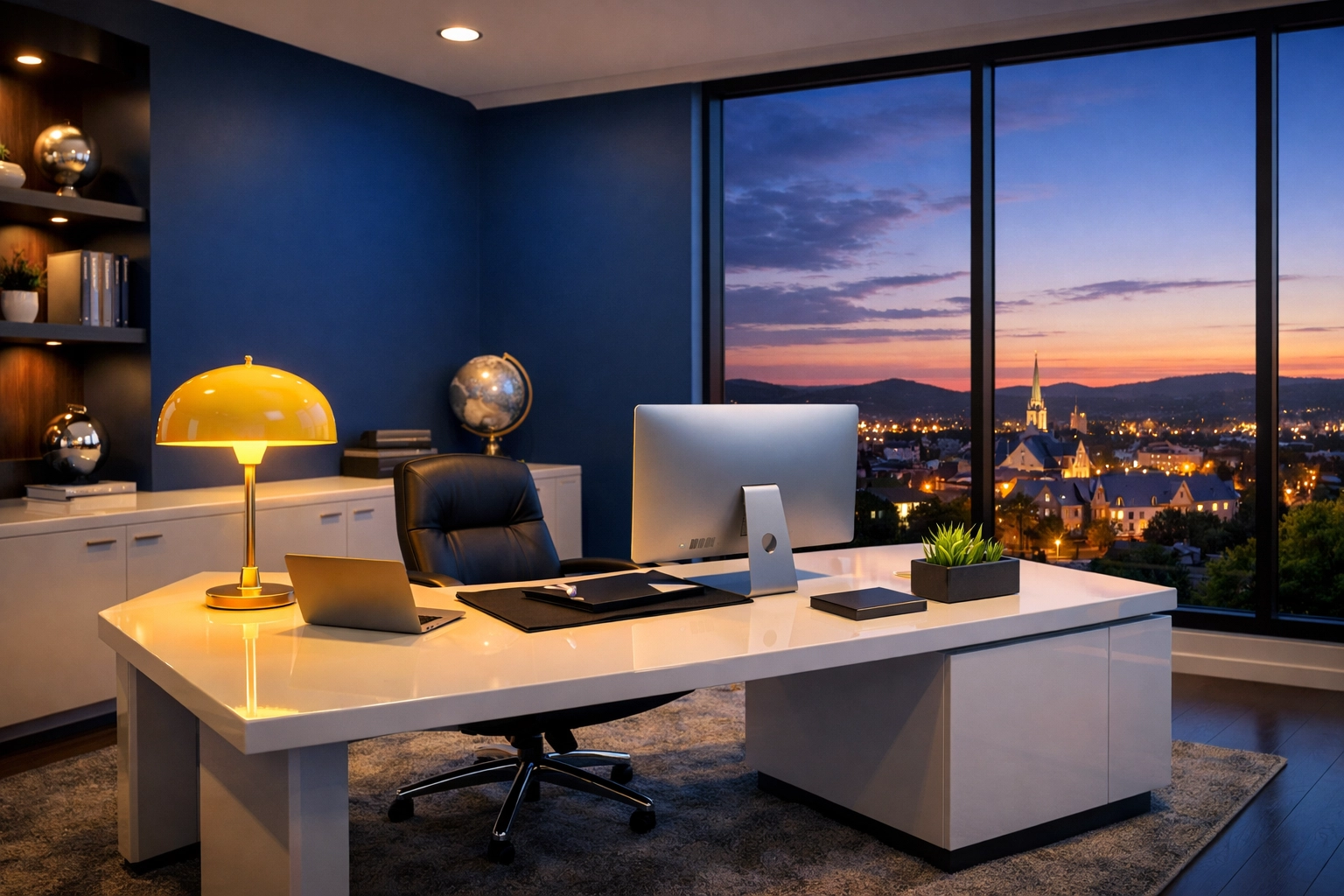 Immaculate executive office suite in North Andover ready for business after premium commercial cleaning.