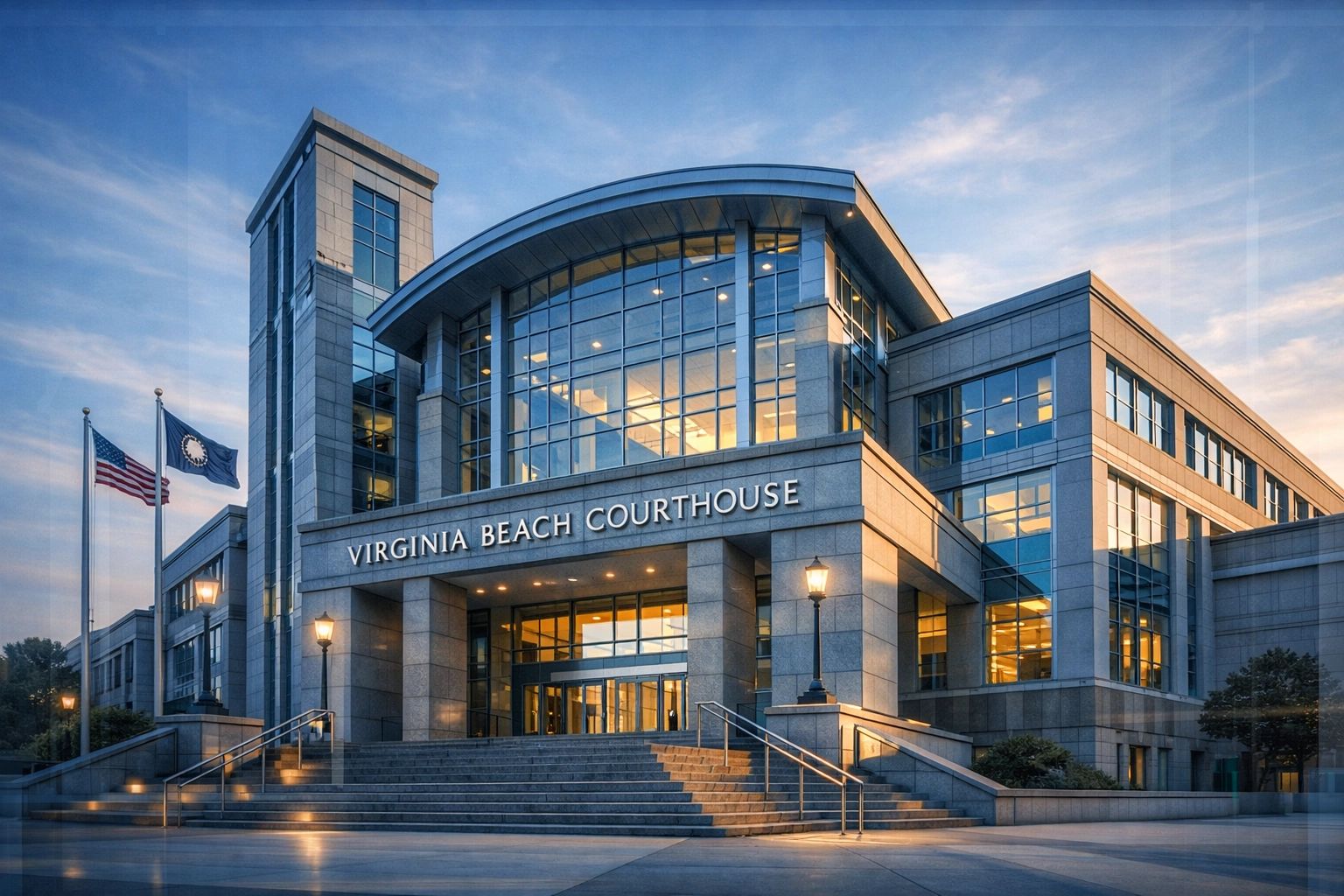 Virginia Beach courthouse where Coastal Virginia Law handles custody cases