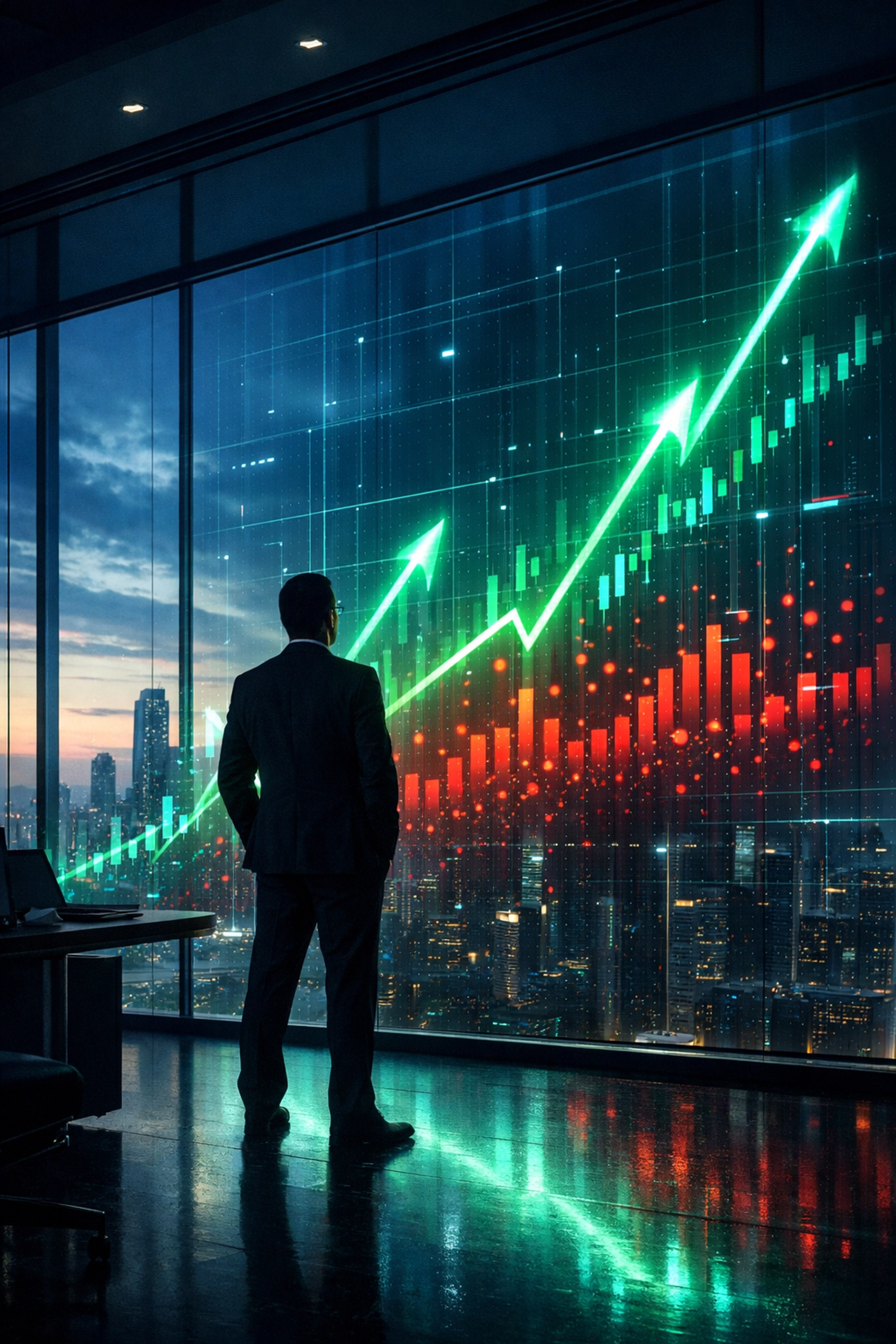 Professional analyzing upward growth charts to visualize business expansion fueled by unique funding.