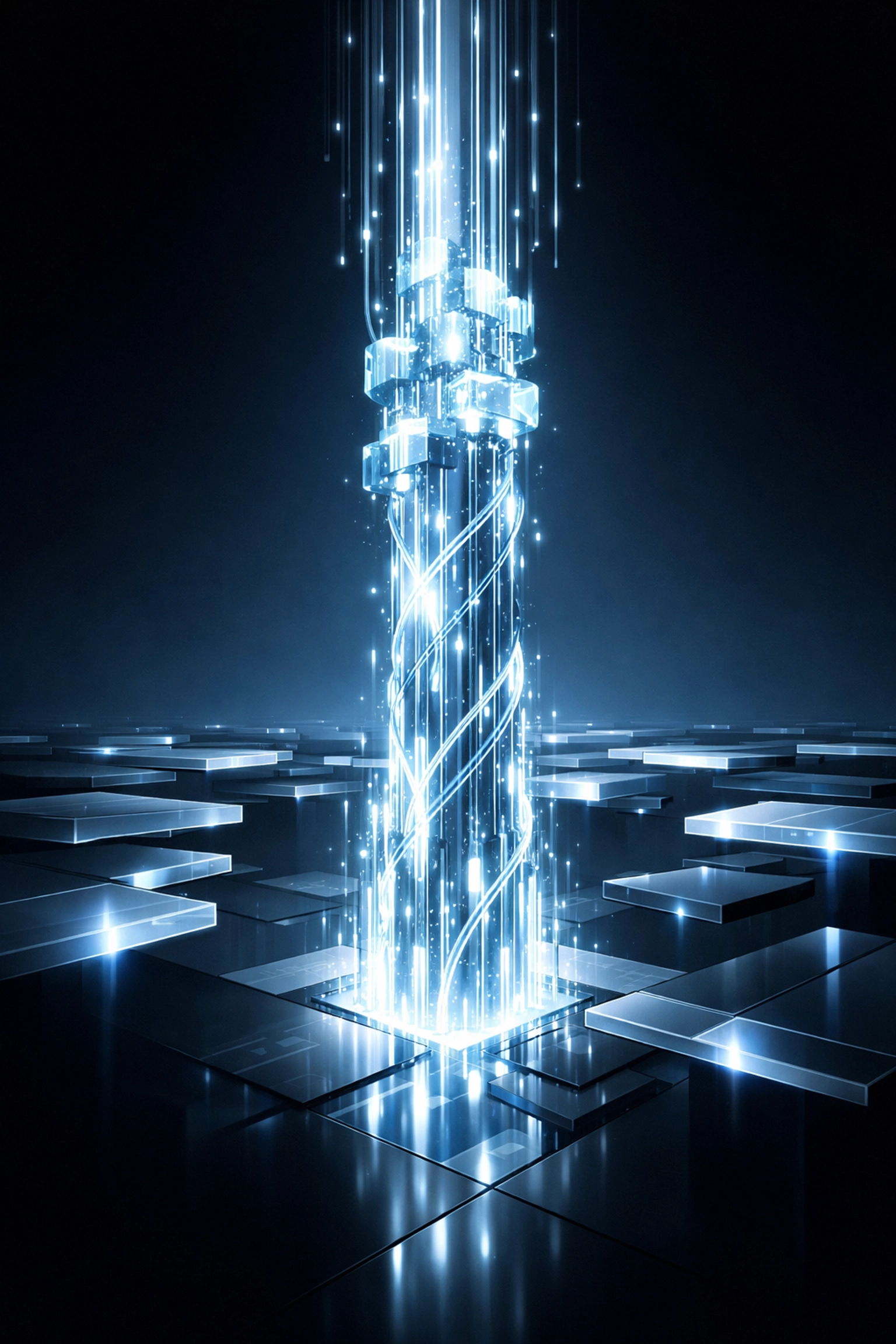 A powerful digital pillar representing the technical backbone for scaling white-label software.