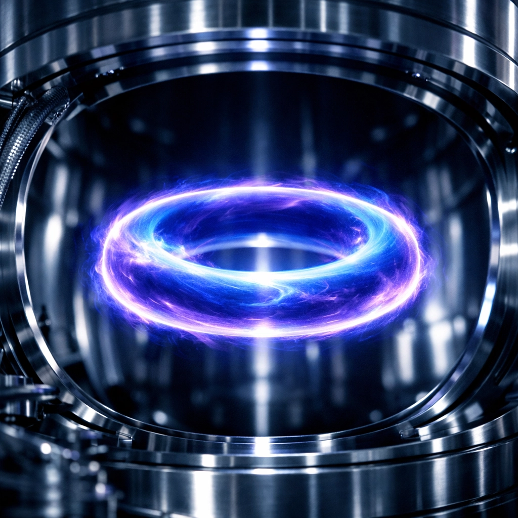 Représentation d'un réacteur à fusion nucléaire, une innovation majeure pour l'énergie propre et durable.