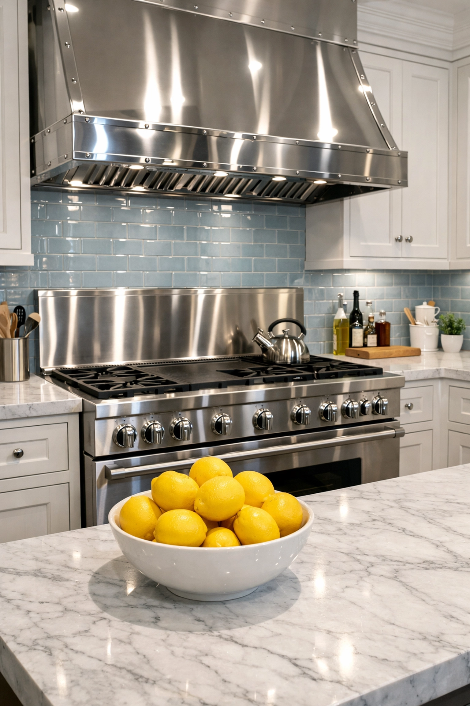 Spotless modern kitchen featuring polished appliances provided by professional maid services Worcester.