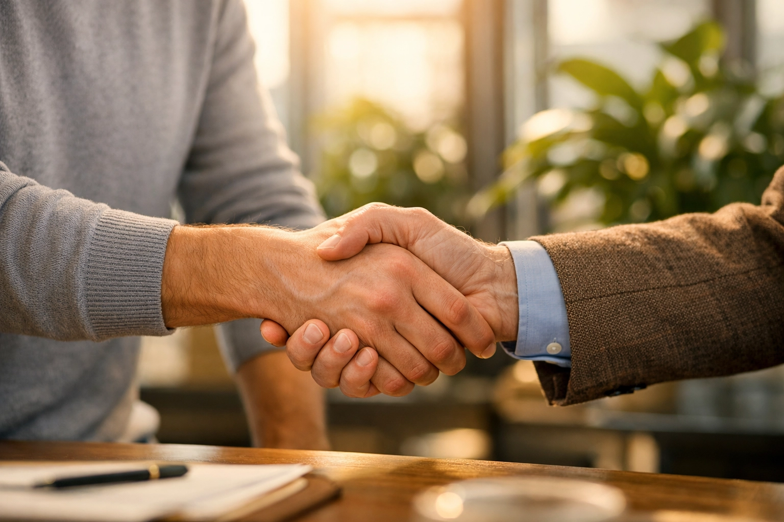 A professional handshake representing expert guidance for Minnesota Medicare insurance planning.