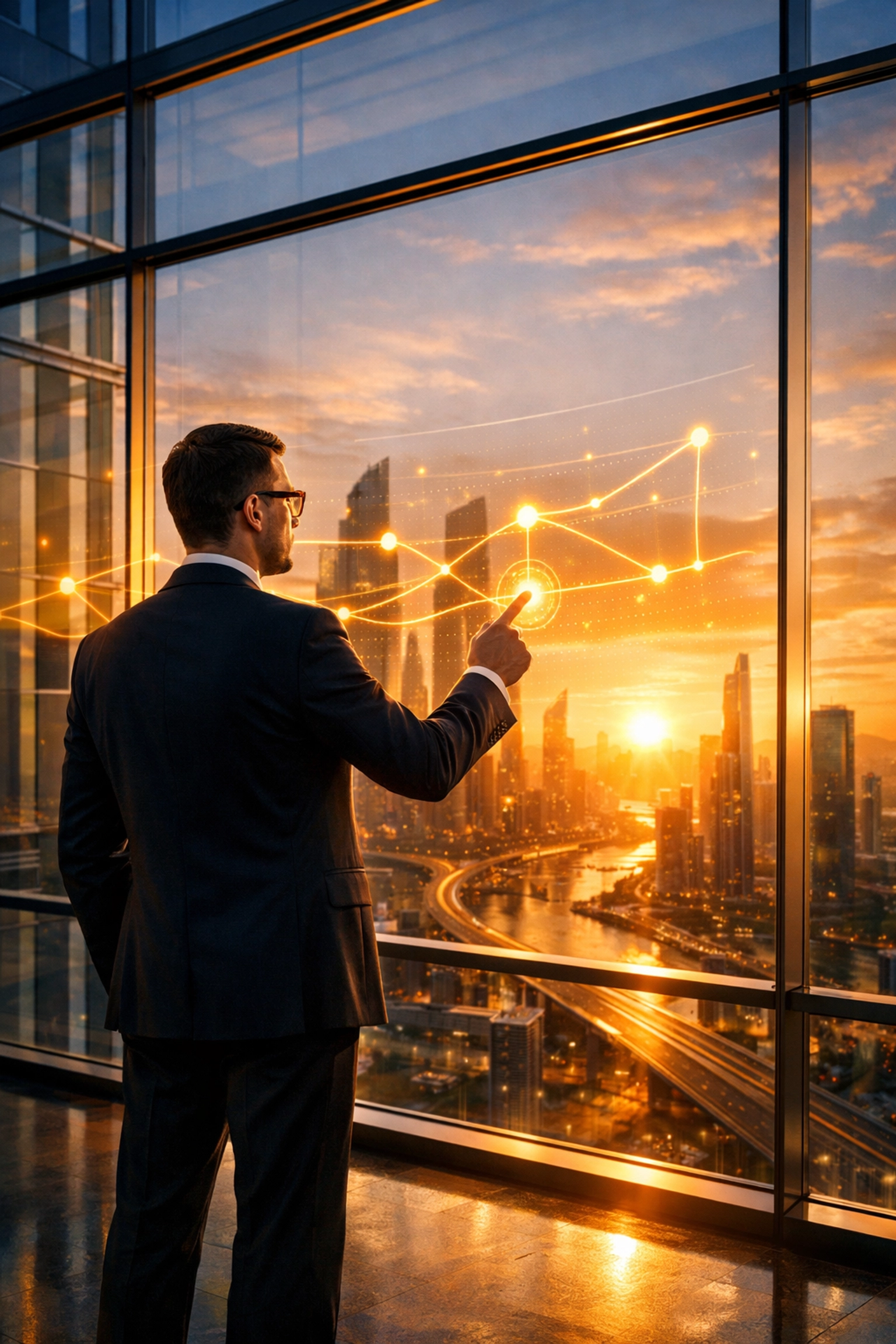 Ein KI Steuerberater blickt mithilfe digitaler Technologien in die Zukunft der Kanzlei Automatisierung.