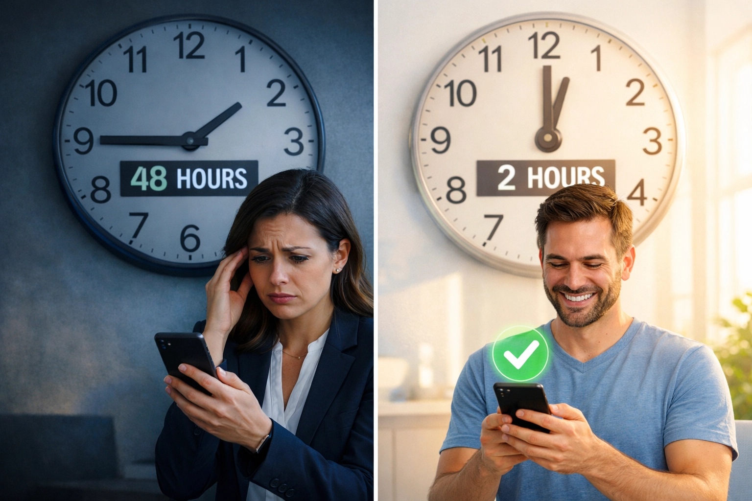 Comparison of 48-hour wait vs 2-hour response time for online doctor consultations