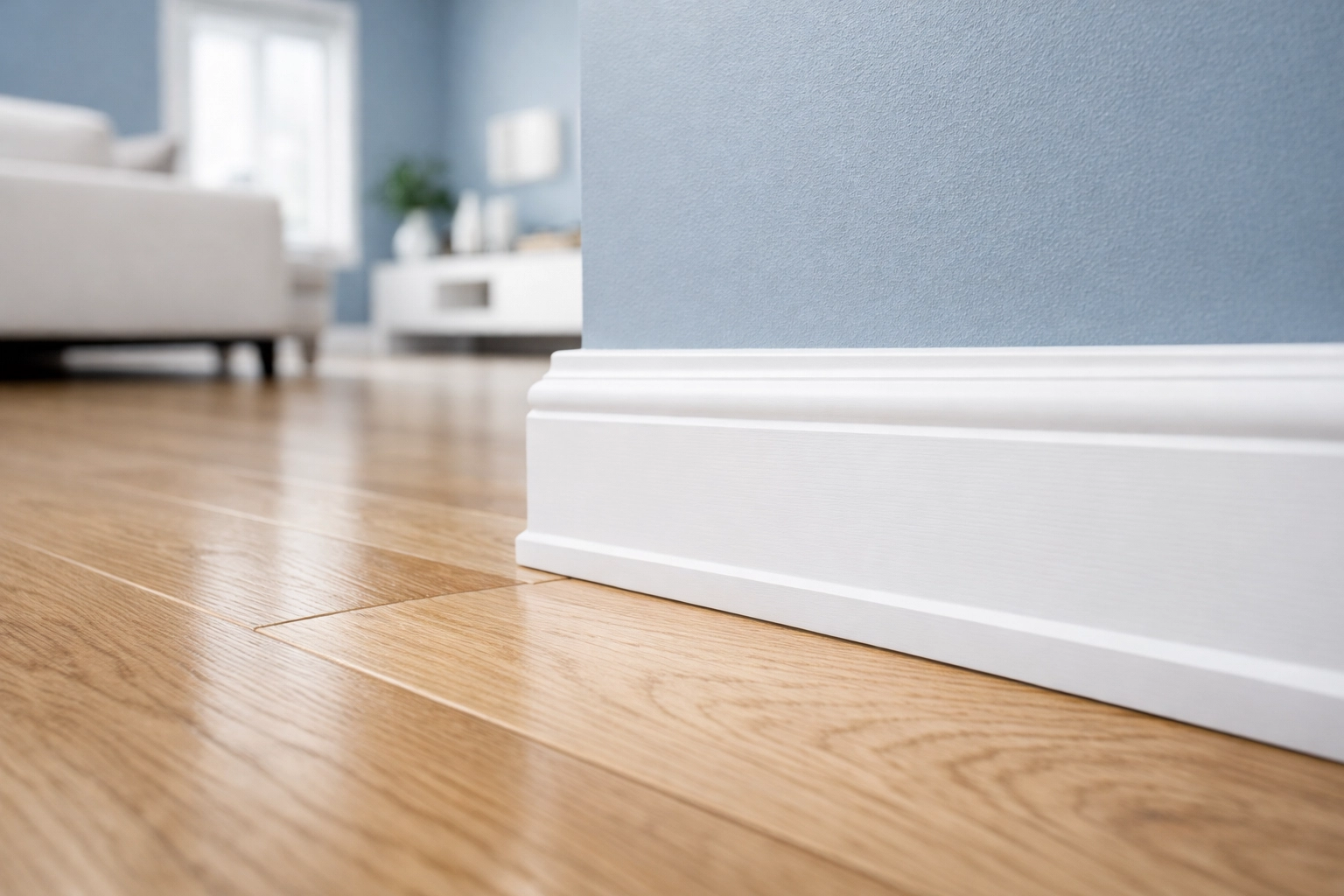 Spotless baseboards and floors maintained with the help of a professional Boston apartment cleaning checklist.
