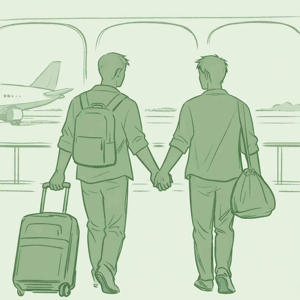 LGBTQ asylum seekers leaving Jamaica at airport terminal seeking safety abroad