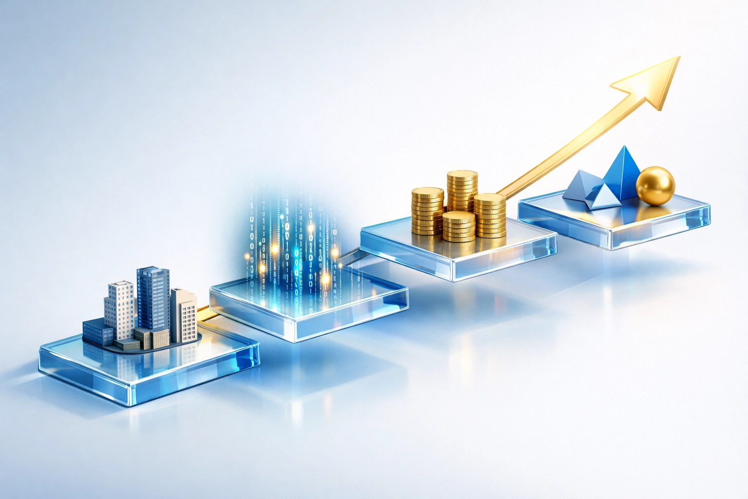 Private equity growth trajectory showing ascending investment returns and opportunities