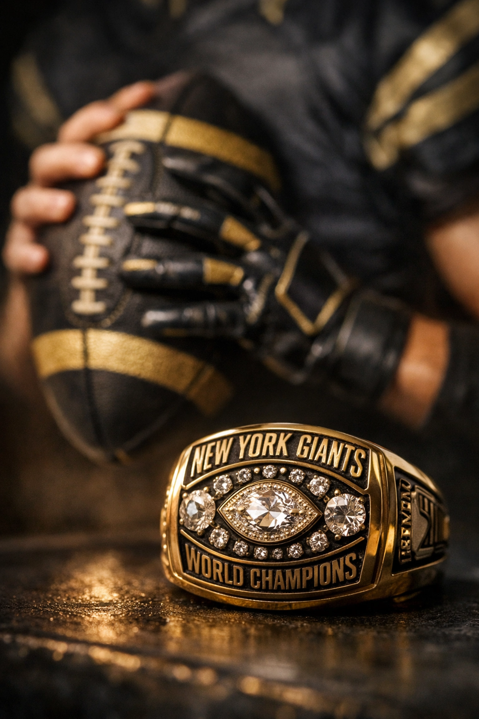 New York Giants Super Bowl championship ring symbolizing Coughlin-Snee football legacy