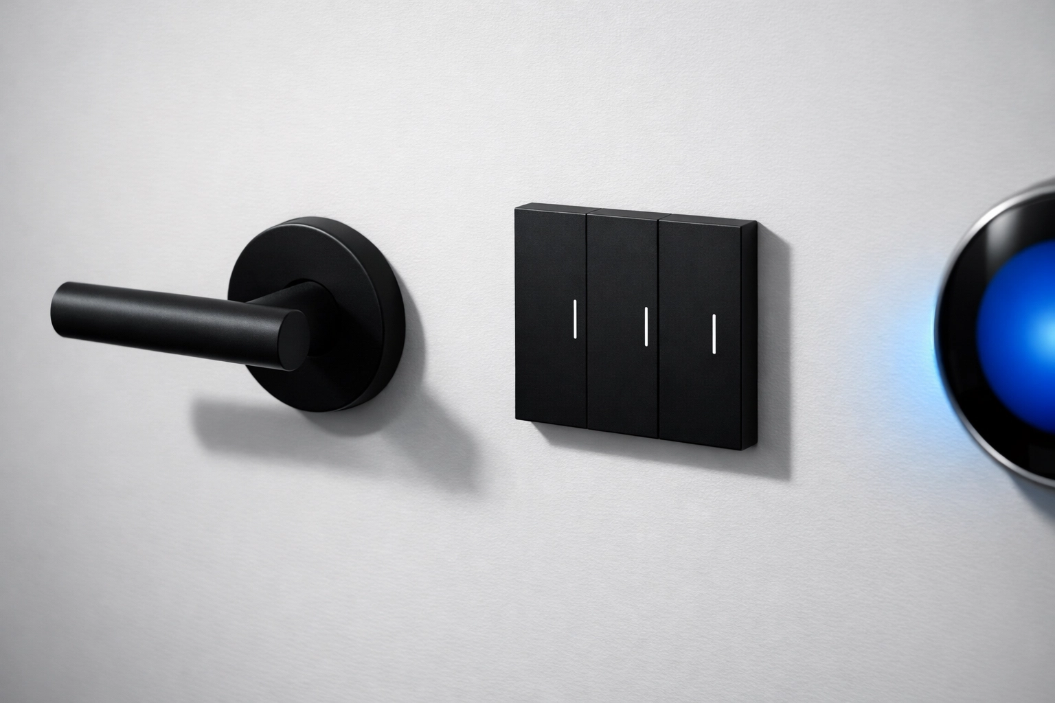 Disinfected high-touch doorknob and light switch for a safe Boston apartment turnover.