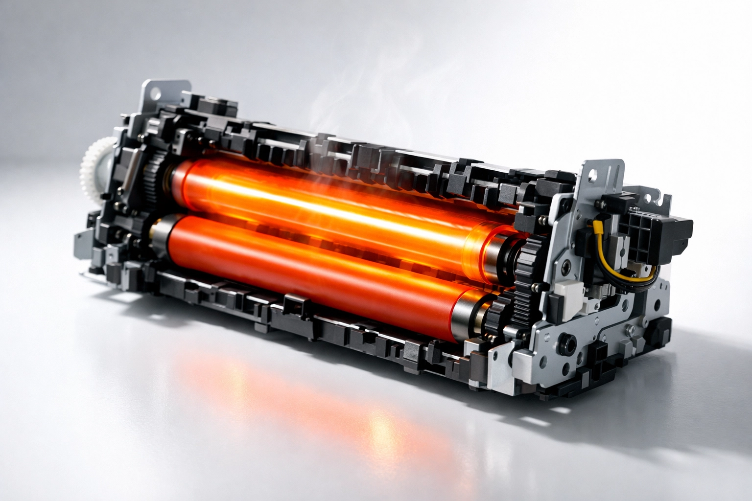 Laser printer fuser assembly heating element showing high power consumption