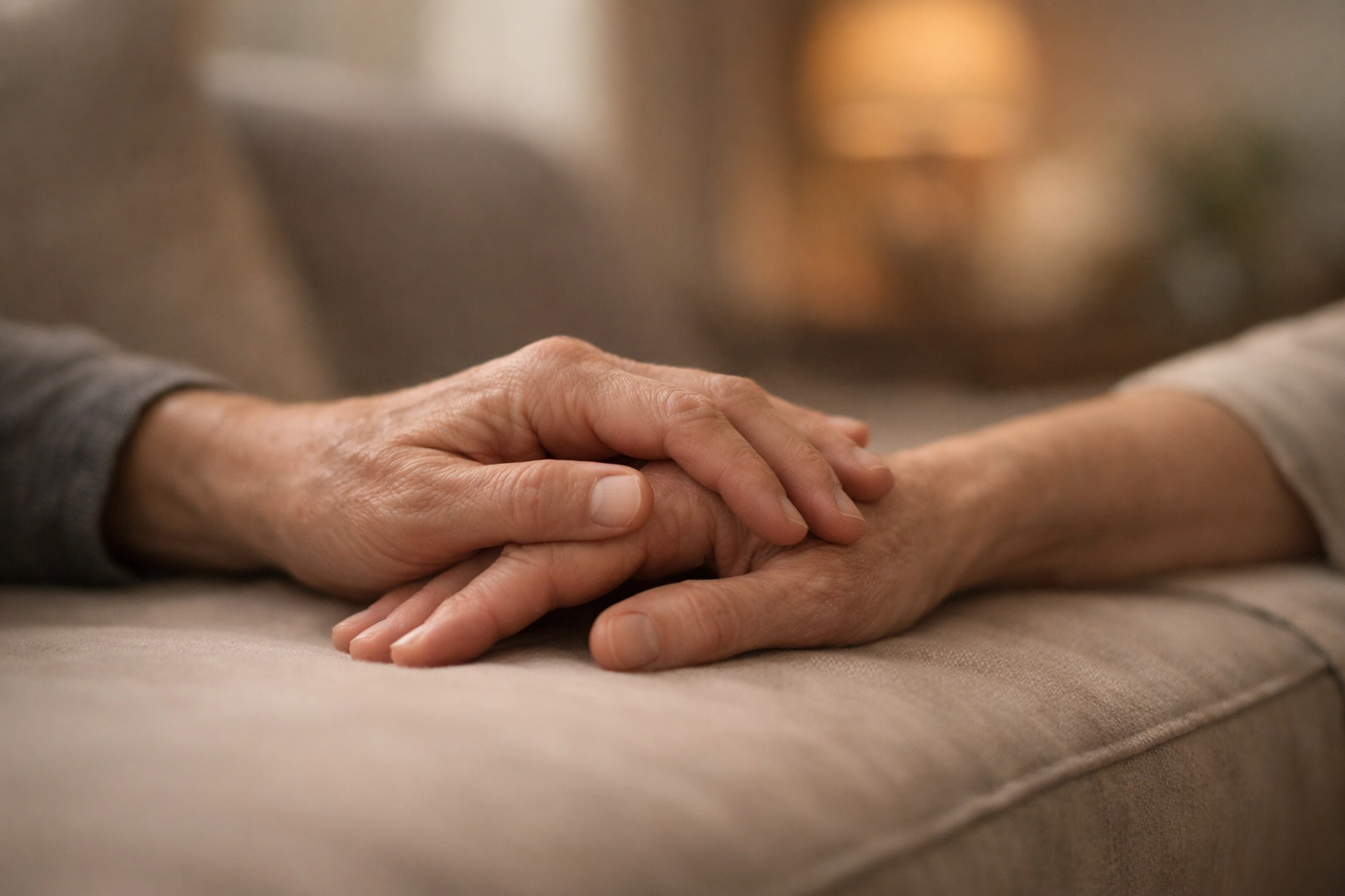 Close-up of hands touching, symbolizing a secure connection and nervous system regulation in dating.