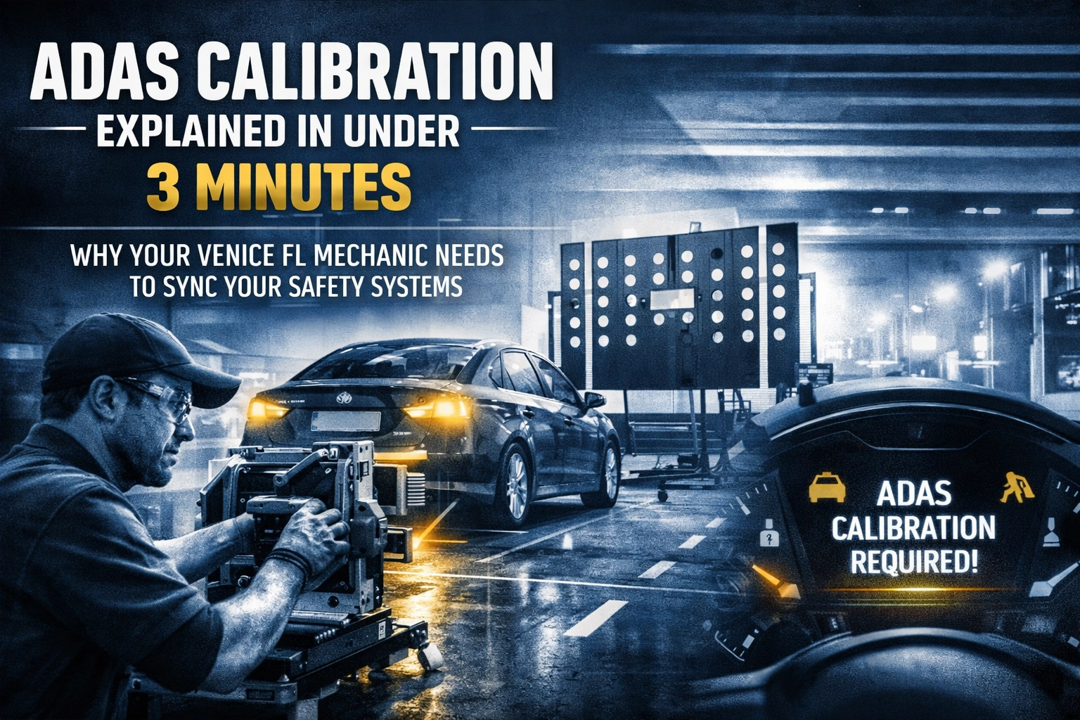 [HERO] ADAS Calibration Explained in Under 3 Minutes: Why Your Venice FL Mechanic Needs to Sync Your Safety Systems