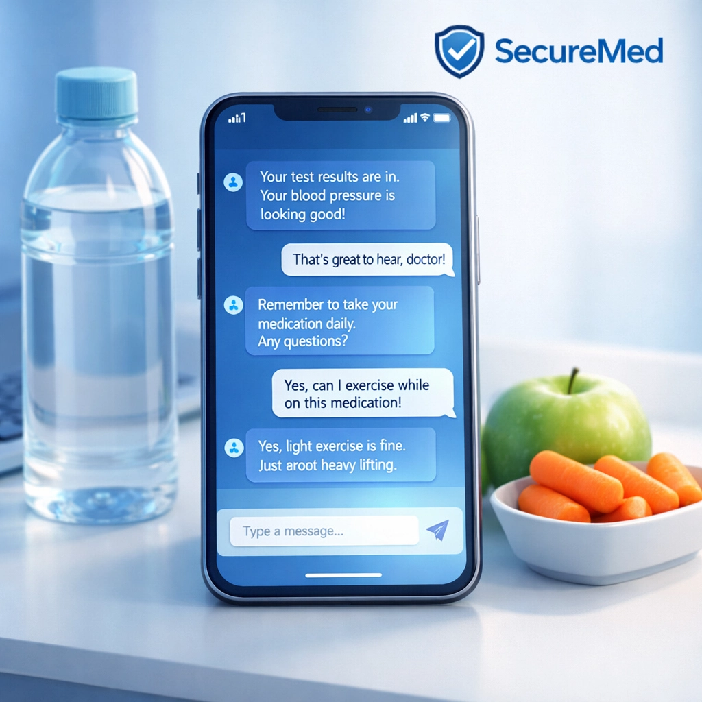 Secure text-based medical consultation on smartphone for GLP-1 weight loss treatment