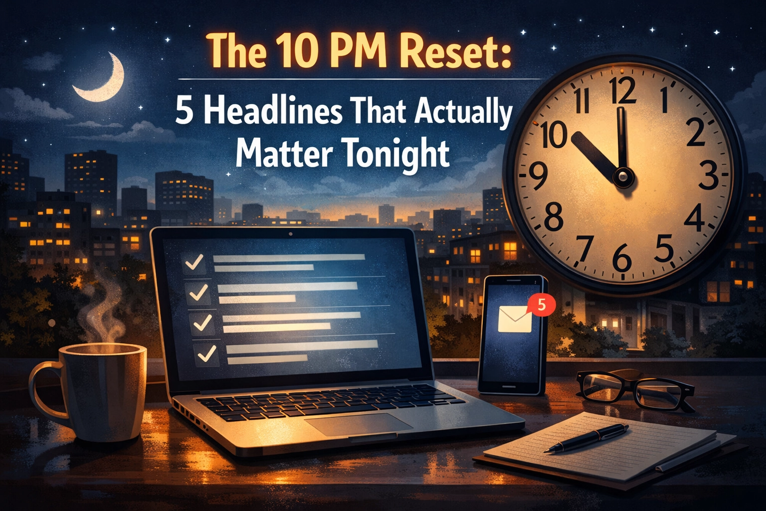 [HERO] The 10 PM Reset: 5 Headlines That Actually Matter Tonight