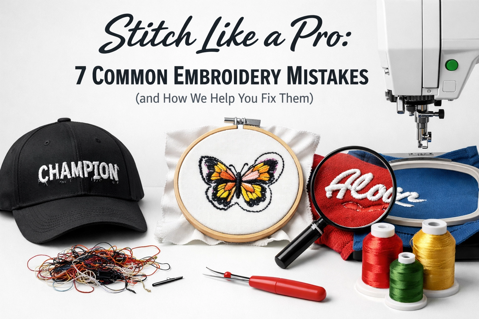 [HERO] Stitch Like a Pro: 7 Common Embroidery Mistakes (and How We Help You Fix Them)