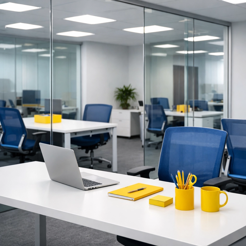 Spotless modern workspace in MetroWest, ideal for professional commercial office cleaning services.