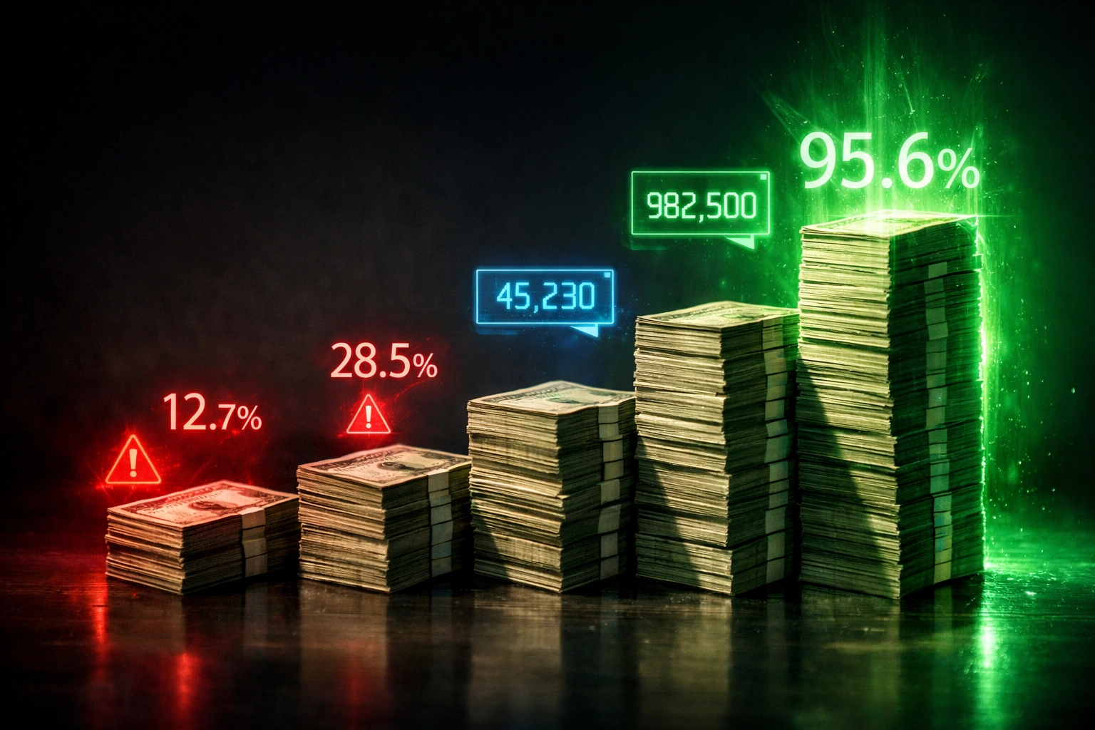 Growing transaction volume cost comparison between crypto payment processors showing Larecoin savings