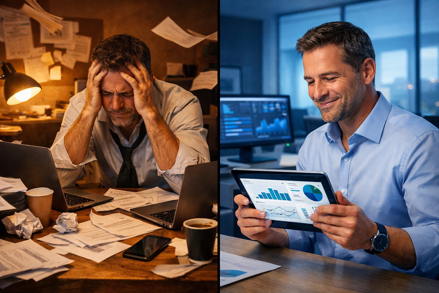 Business owner gaining financial clarity through CFO support