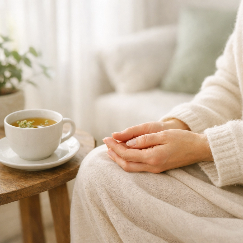 Calm moment supporting nervous system balance during perimenopause transition