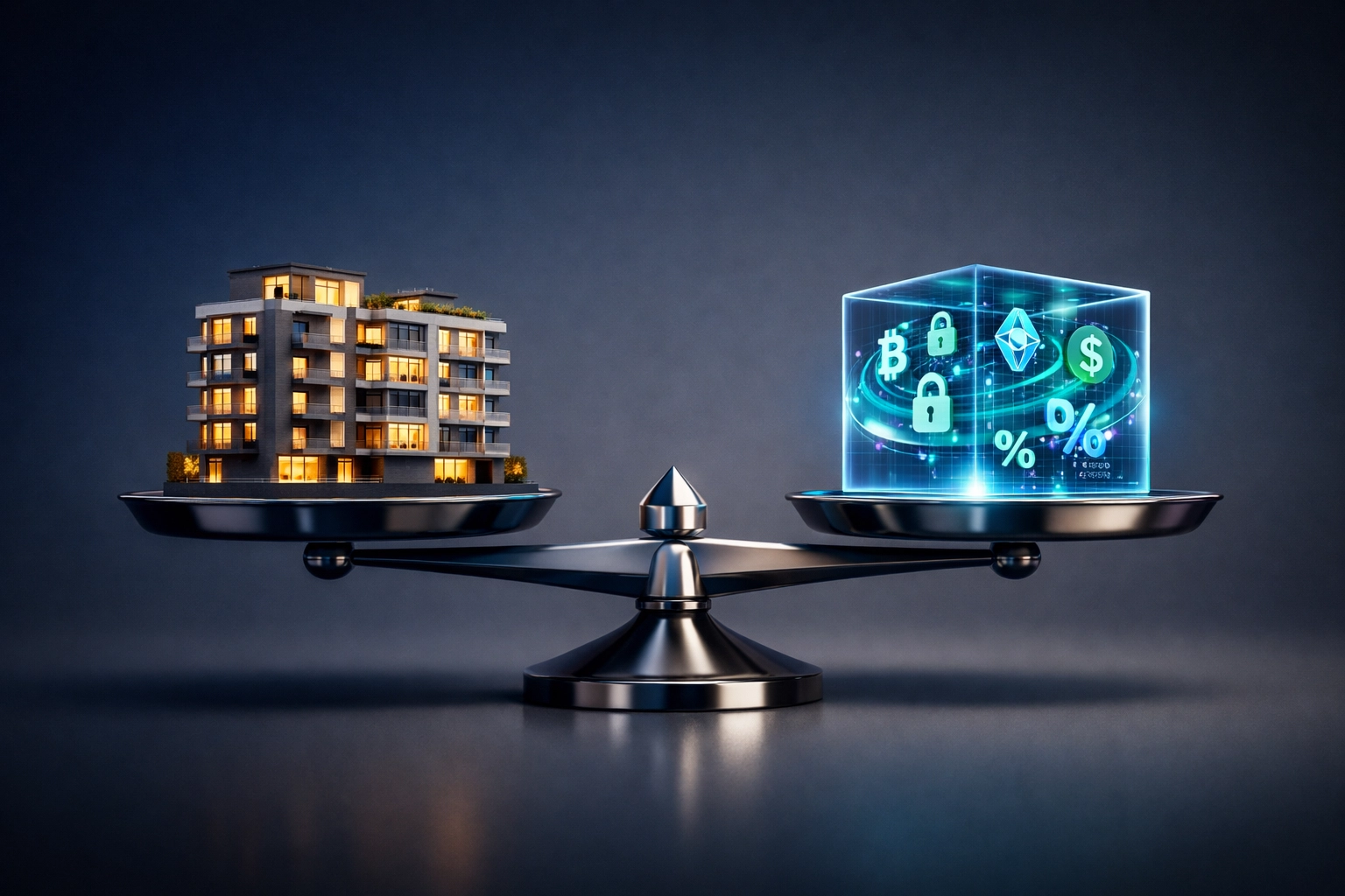 Market-neutral scale balancing rental property income with DeFi yield strategies