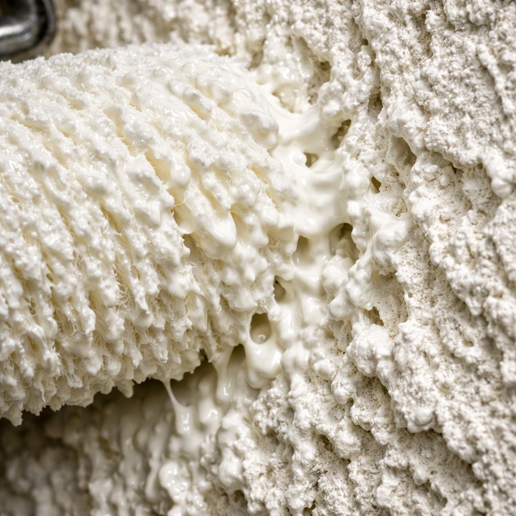 Expert back-rolling technique applying thick paint to textured masonry on a luxury Austin home.