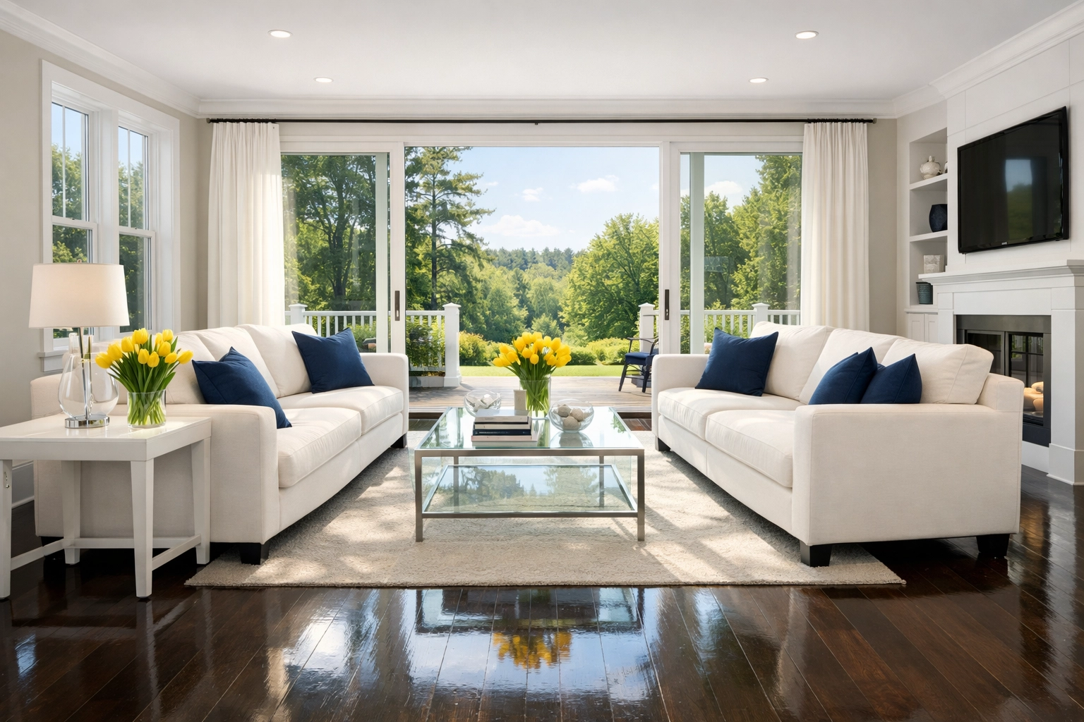 Professionally cleaned living room in Ashby home showcasing expert house cleaning Ashby services.