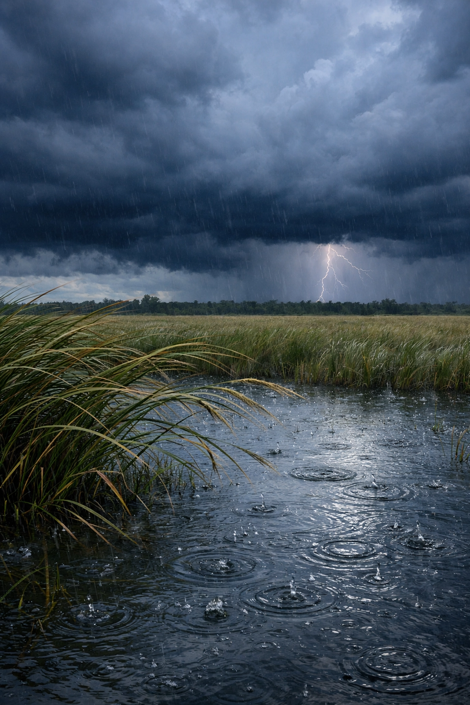 Dramatic summer storm clouds over Shark Valley, capturing the raw landscape photography of the Everglades.