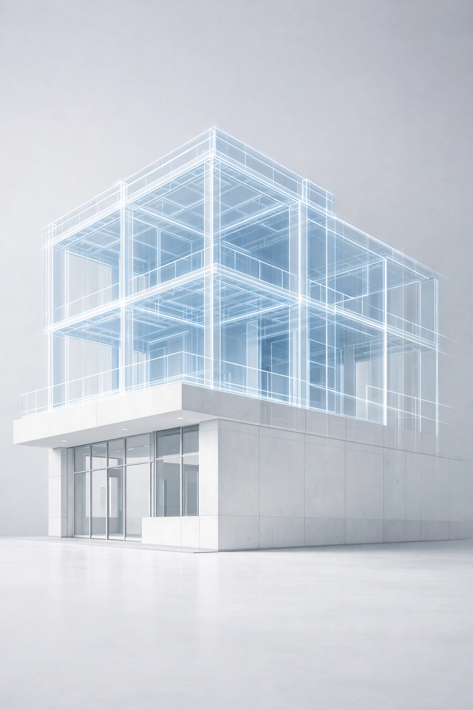 Digital blueprint of a chiropractic clinic representing a solid foundation-first SEO marketing strategy.