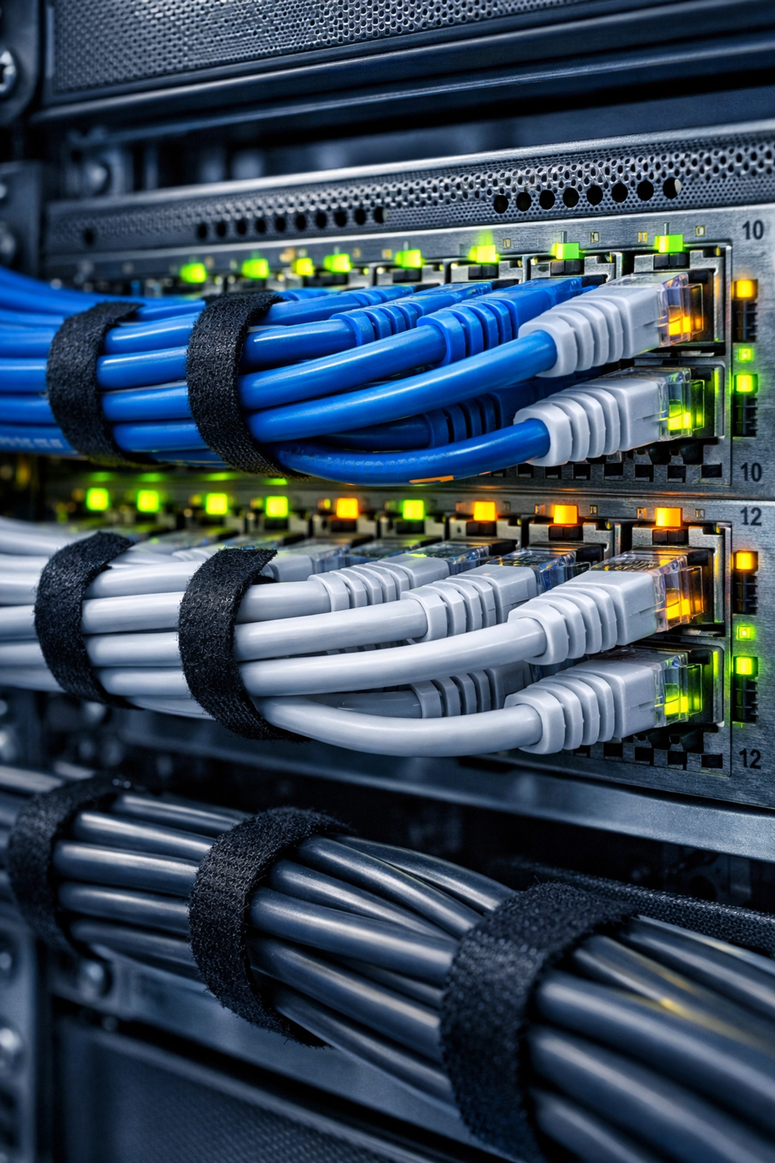 Professional structured cabling and organized network switch for business VoIP Canada stability.