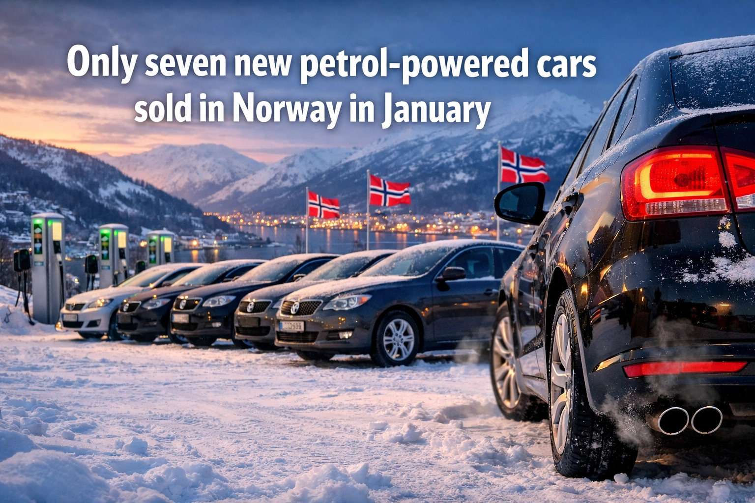 [HERO] Only seven new petrol-powered cars sold in Norway in January
