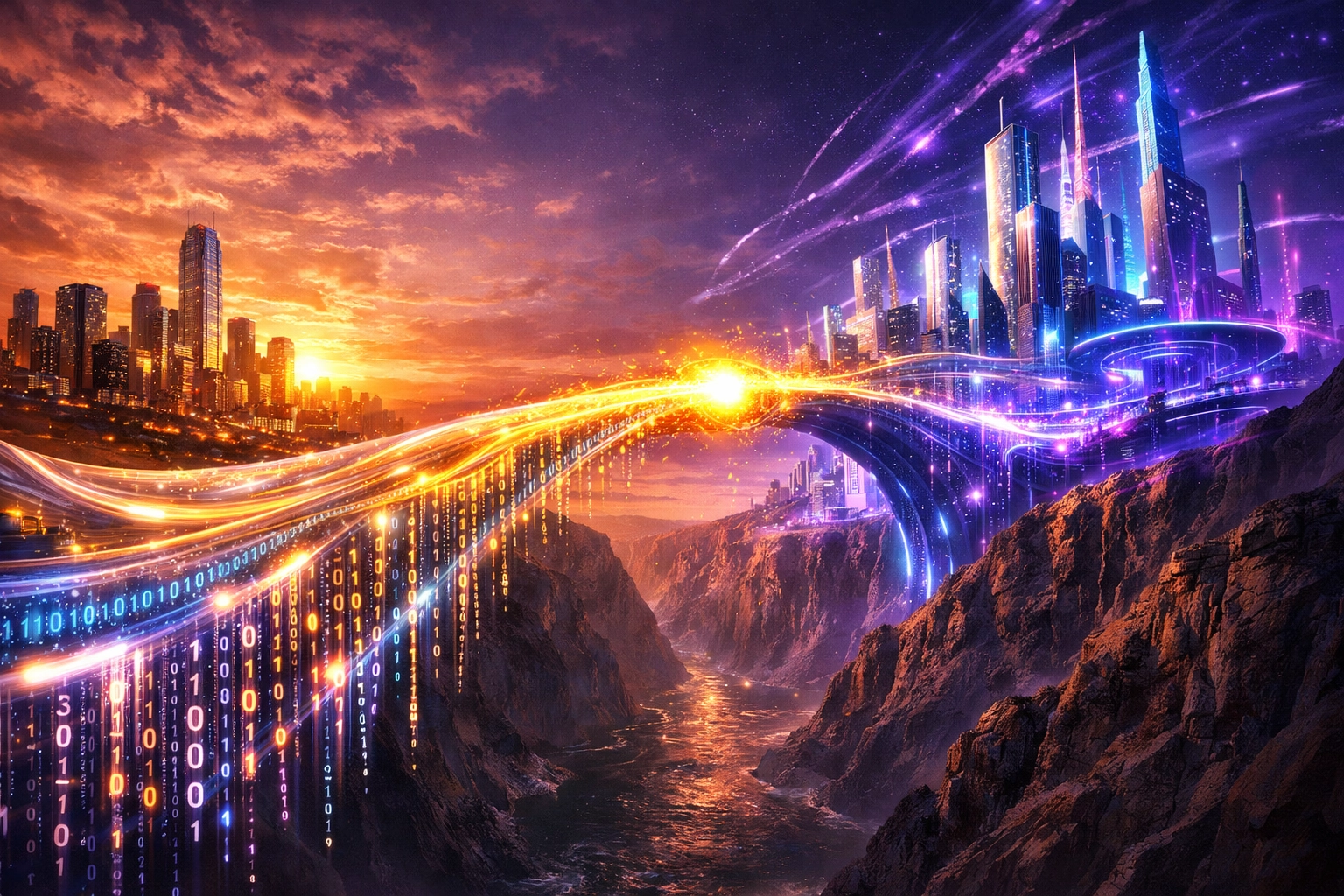 Digital bridge connecting the real world to the metaverse for global Web3 crypto transactions.