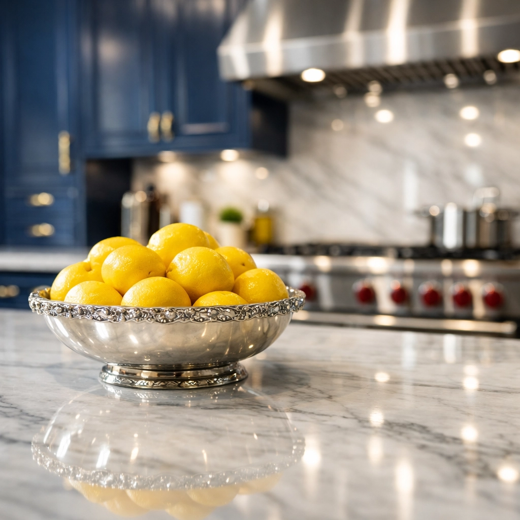 Pristine luxury kitchen surfaces and marble island cleaned using professional Wenham estate upkeep techniques.