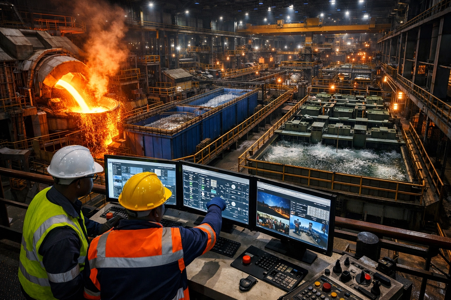 Metals Exhibitions 2026 Africa copper smelter facility with molten metal beneficiation operations