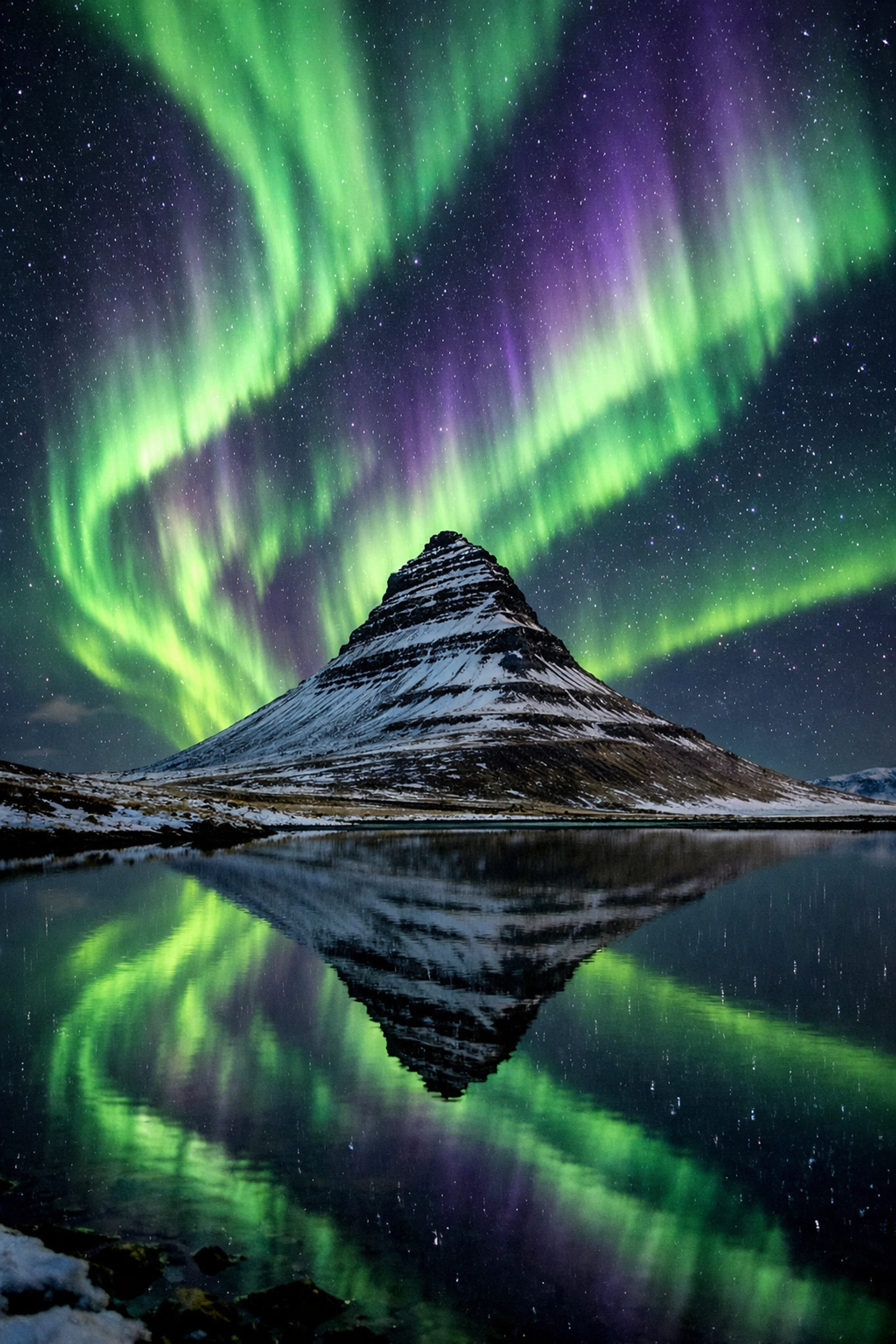 The Ultimate Guide to Best Photography Locations in Iceland: Everything You Need to Succeed 4 The Northern Lights dancing over Kirkjufell mountain, one of the best photography locations in Iceland.
