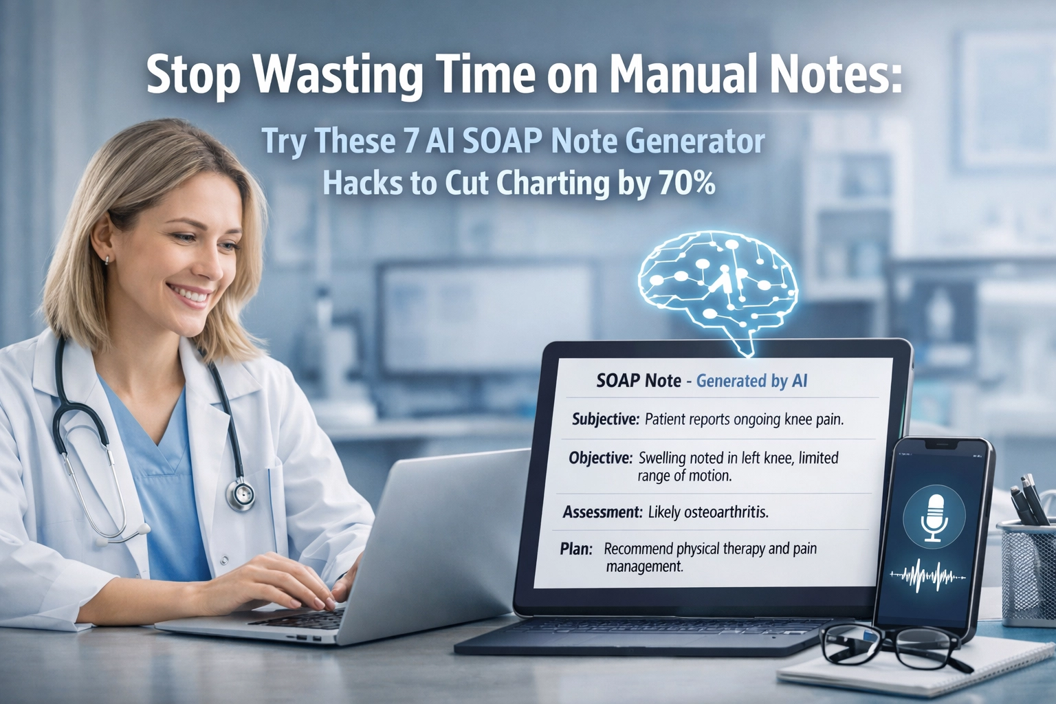 [HERO] Stop Wasting Time on Manual Notes: Try These 7 AI SOAP Note Generator Hacks to Cut Charting by 70%